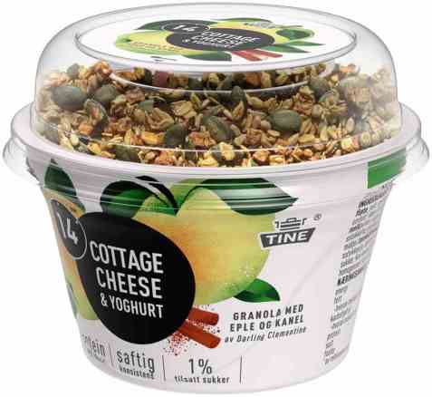Bilde av Tine 14 Cottage Cheese og yoghurt eple/kanel.