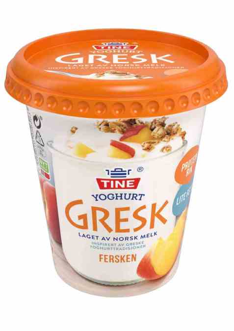Bilde av Tine Yoghurt Gresk fersken. Bilde av Tine Yoghurt Gresk fersken.