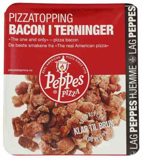 Bilde av Peppes Bacon i terninger. Bilde av Peppes Bacon i terninger.