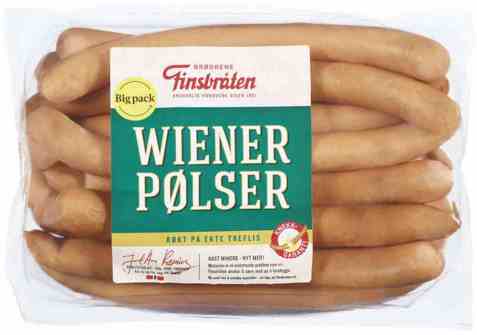 Bilde av Finsbråten Wienerpølser 1,4 kg. Bilde av Finsbråten Wienerpølser 1,4 kg.