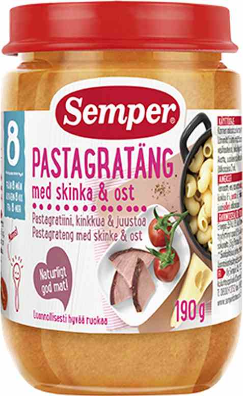 Bilde av Semper Pastagrateng med skinke og ost.