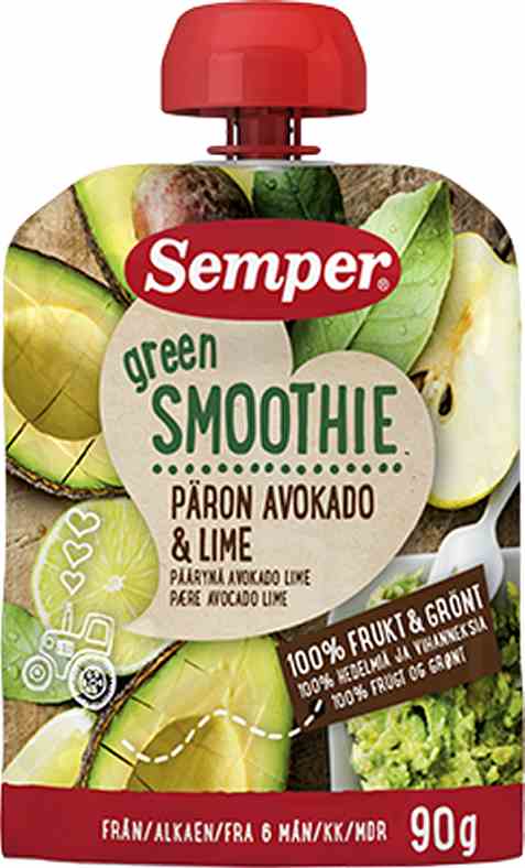 Bilde av Semper Green Smoothie med Pære, Avokado & Lime.