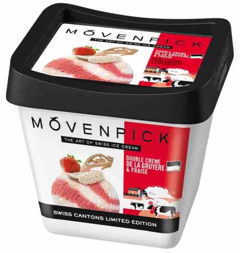 Bilde av Møvenpick double cream and strawberry. Bilde av Møvenpick double cream and strawberry.