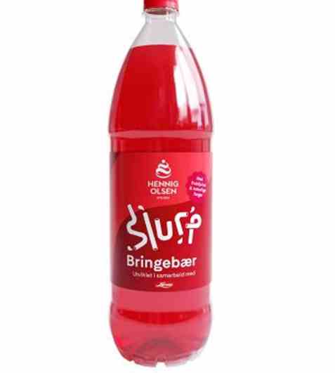 Bilde av Hennig Olsen slurp bringebær. Bilde av Hennig Olsen slurp bringebær.