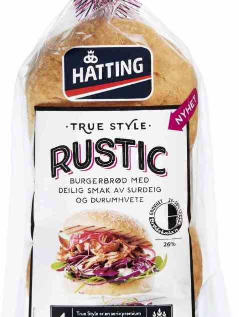 Bilde av Hatting True Style Rustic hamburgerbrød. Bilde av Hatting True Style Rustic hamburgerbrød.