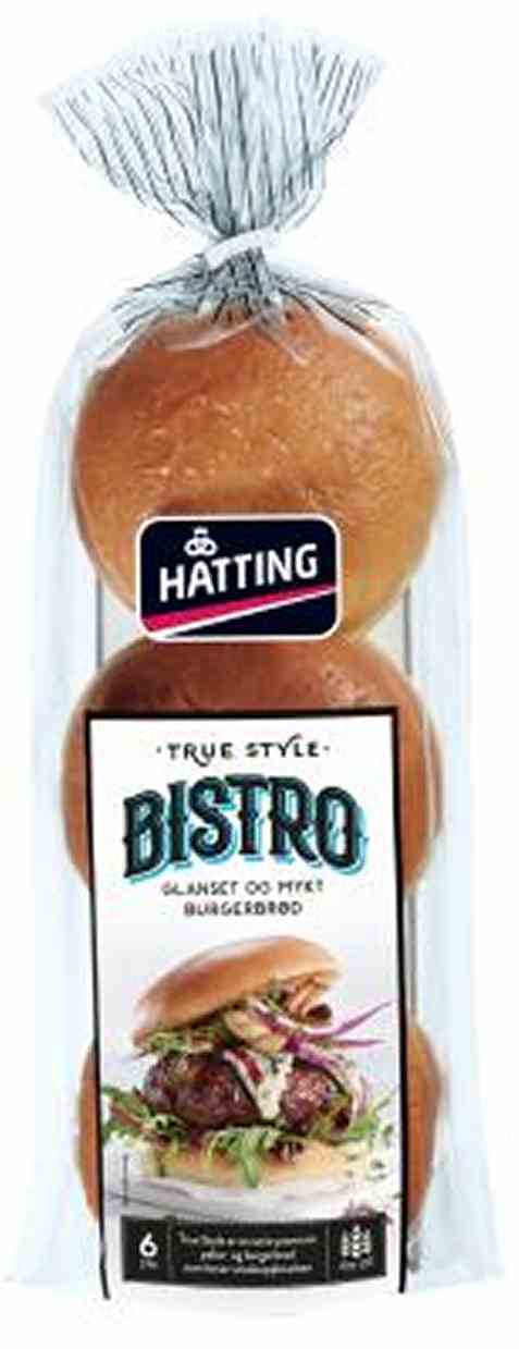 Bilde av Hatting True Style bistro hamburgerbrød. Bilde av Hatting True Style bistro hamburgerbrød.