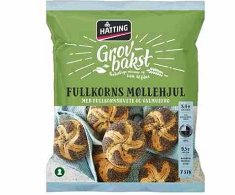Bilde av Hatting fullkorns møllehjul. Bilde av Hatting fullkorns møllehjul.