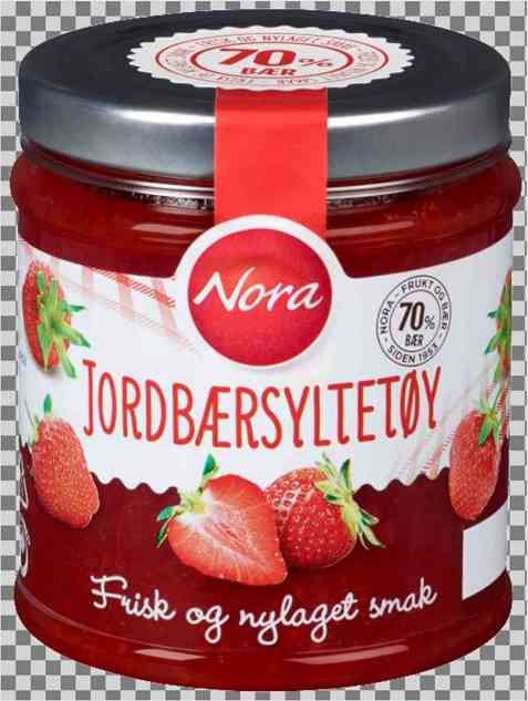 Bilde av Nora kjølt jordbærsyltetøy. Bilde av Nora kjølt jordbærsyltetøy.