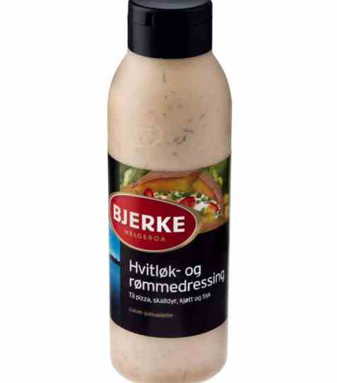 Bilde av Bjerke hvitløk og rømmedressing. Bilde av Bjerke hvitløk og rømmedressing.