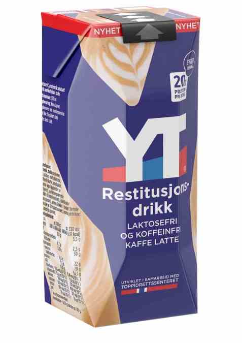 Bilde av Tine YT Restitusjonsdrikk laktosefri og koffeinfri kaffe latte. Bilde av Tine YT Restitusjonsdrikk laktosefri og koffeinfri kaffe latte.