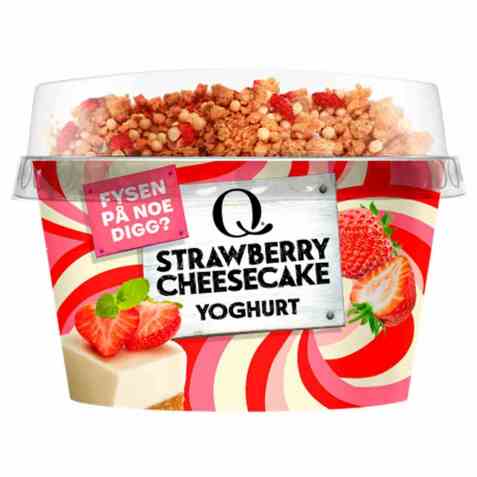 Bilde av Q Fysen Strawberry Cheesecake. Bilde av Q Fysen Strawberry Cheesecake.
