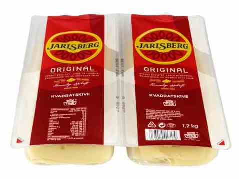Bilde av Tine Jarlsberg kvadratskiver 1,2 kg. Bilde av Tine Jarlsberg kvadratskiver 1,2 kg.