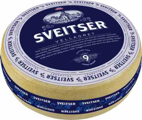 Bilde av Tine Sveitser vellagret med skorpe 10 kg. Bilde av Tine Sveitser vellagret med skorpe 10 kg.