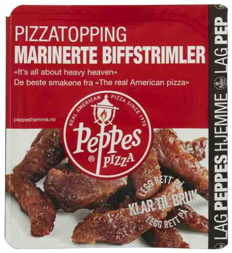 Bilde av Peppes Marinerte Biffstrimler. Bilde av Peppes Marinerte Biffstrimler.