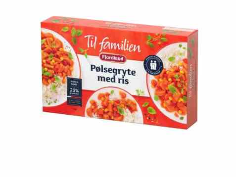 Bilde av Fjordland til familien pølsegryte med ris. Bilde av Fjordland til familien pølsegryte med ris.