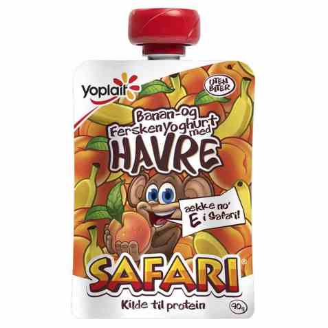 Bilde av Fjordland Yoplait Safari Banan-/ferskenyoghurt m/havre. Bilde av Fjordland Yoplait Safari Banan-/ferskenyoghurt m/havre.