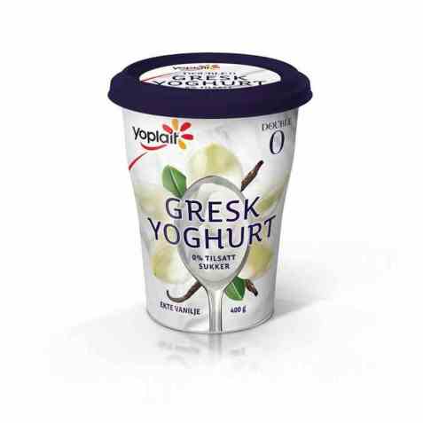 Bilde av Fjordland Yoplait Double 0 prosent Gresk Yoghurt Vanilje 400g. Bilde av Fjordland Yoplait Double 0 prosent Gresk Yoghurt Vanilje 400g.