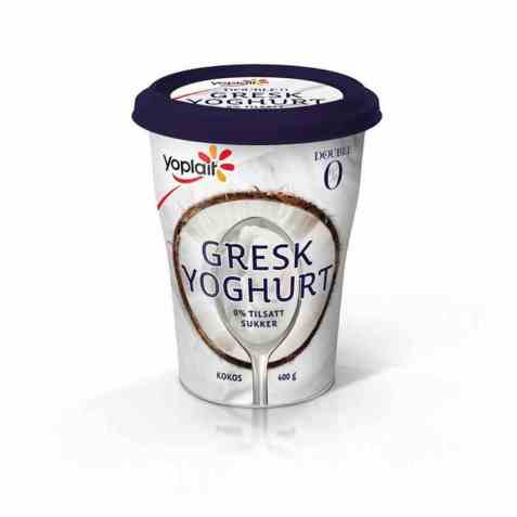 Bilde av Fjordland Yoplait Double 0 prosent Gresk Yoghurt kokos 400g. Bilde av Fjordland Yoplait Double 0 prosent Gresk Yoghurt kokos 400g.