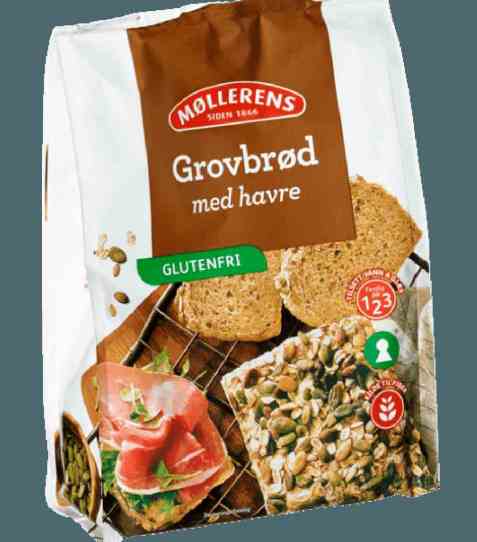 Bilde av Møllerens Grovbrød med Havre Glutenfri. Bilde av Møllerens Grovbrød med Havre Glutenfri.