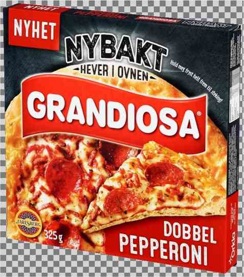 Bilde av Grandiosa Nybakt Dobbel Pepperoni. Bilde av Grandiosa Nybakt Dobbel Pepperoni.