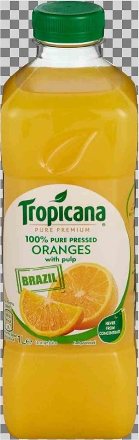 Bilde av Tropicana orange juice pulp 1 liter. Bilde av Tropicana orange juice pulp 1 liter.