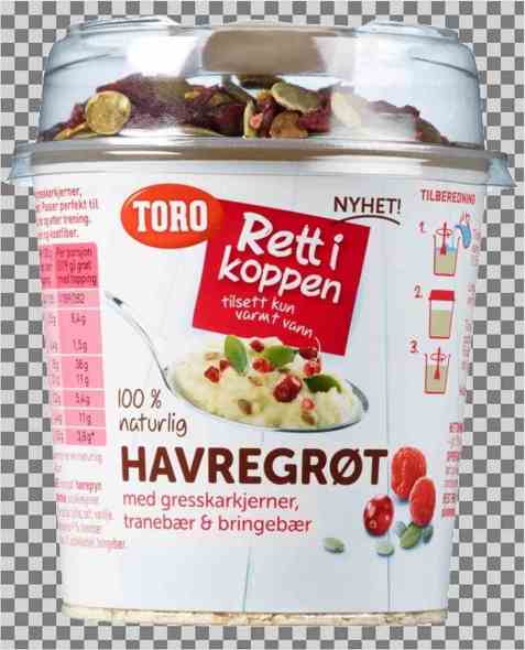 Bilde av Toro Rett i koppen Havregrøt m/gresskarkjerner, tranebær & bringebær porsjon. Bilde av Toro Rett i koppen Havregrøt m/gresskarkjerner, tranebær & bringebær porsjon.