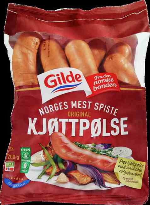 Bilde av Gilde kjøttpølse original 1200 gr. Bilde av Gilde kjøttpølse original 1200 gr.