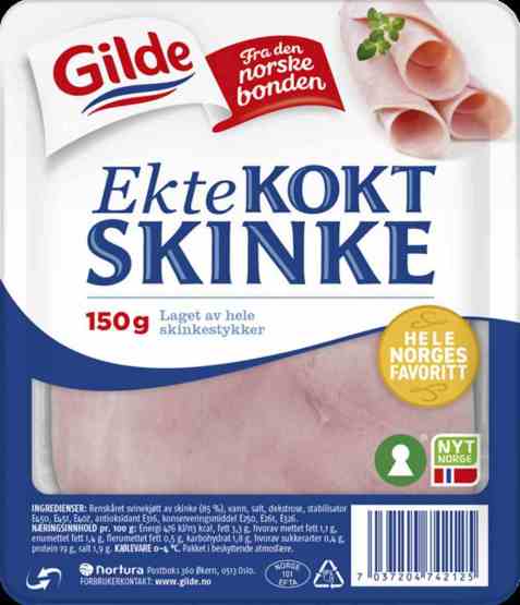 Bilde av Gilde ekte kokt skinke 150 gr. Bilde av Gilde ekte kokt skinke 150 gr.