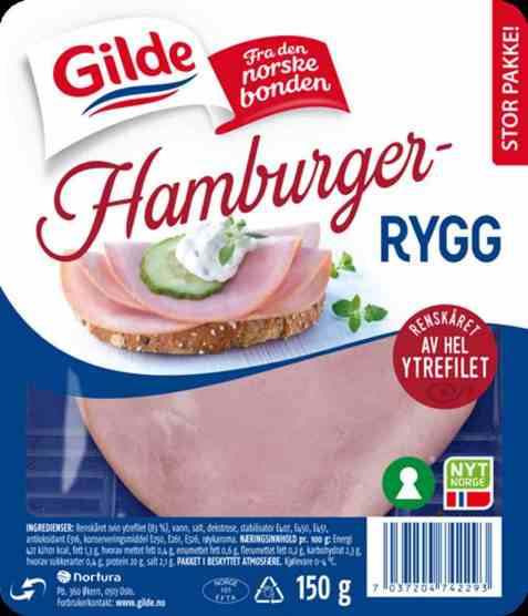 Bilde av Gilde Hamburgerrygg 150 gr. Bilde av Gilde Hamburgerrygg 150 gr.