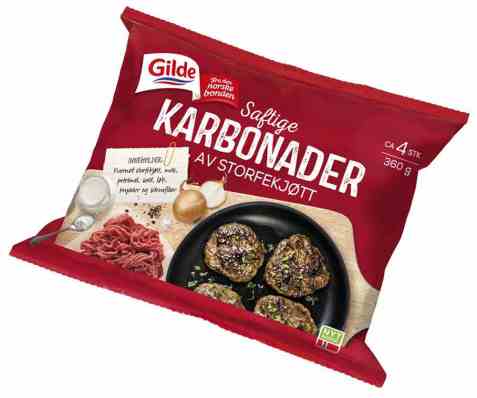 Bilde av Gilde saftige Karbonader av storfekjøtt 360 gr. Bilde av Gilde saftige Karbonader av storfekjøtt 360 gr.