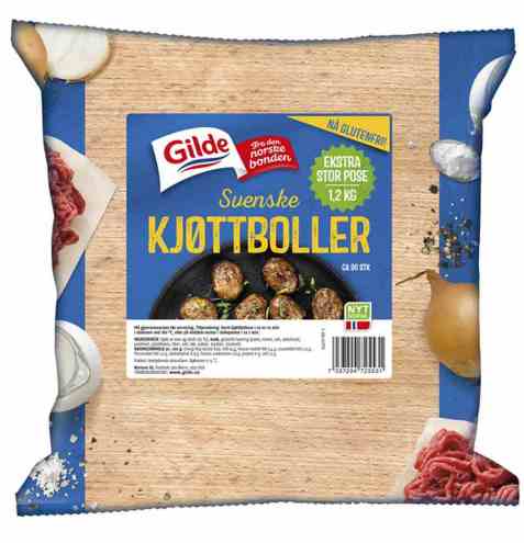 Bilde av Gilde Svenske kjøttboller 1,2 kg. Bilde av Gilde Svenske kjøttboller 1,2 kg.