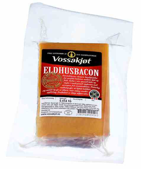 Bilde av Vossakjøt eldhusbacon i bit. Bilde av Vossakjøt eldhusbacon i bit.