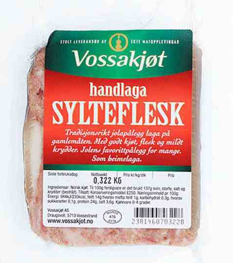 Bilde av Vossakjøt sylteflesk i bit. Bilde av Vossakjøt sylteflesk i bit.