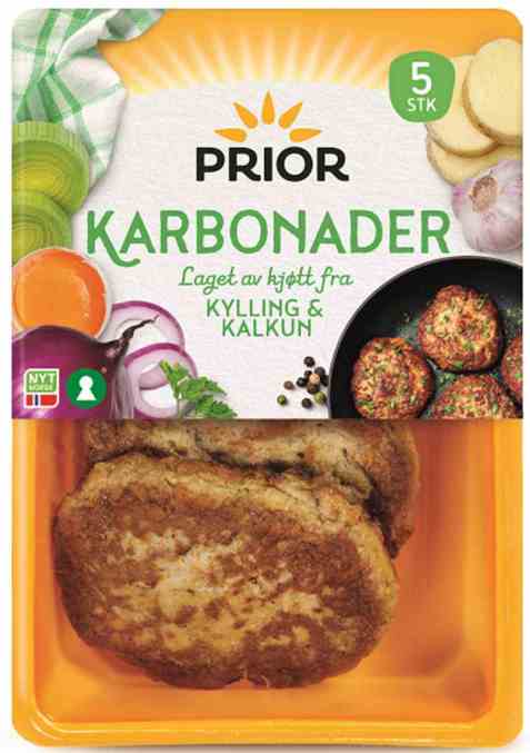 Bilde av Prior Karbonader av kylling-kalkun 400 gr. Bilde av Prior Karbonader av kylling-kalkun 400 gr.