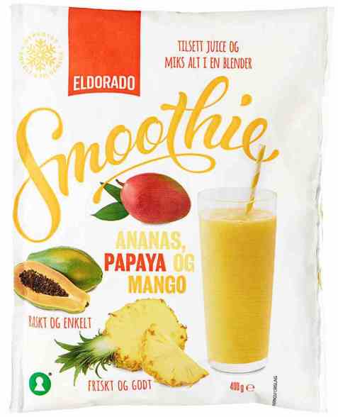 Bilde av Eldorado Smoothie ananas, papaya og mango. Bilde av Eldorado Smoothie ananas, papaya og mango.