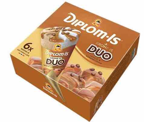Bilde av Diplom-is Krone Is Duo karamell og vanilje 6pk.