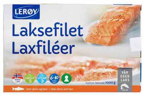 Bilde av Lerøy Laksefilet 1 kg frys.