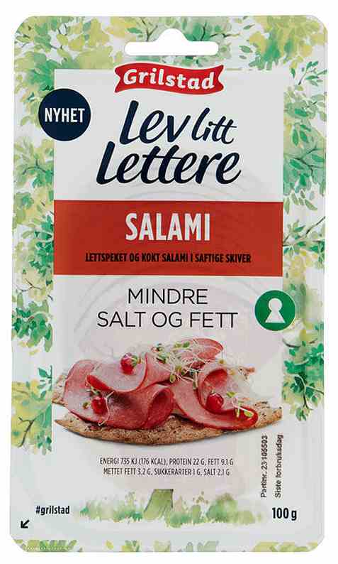 Bilde av Grilstad lev litt lettere salami. Bilde av Grilstad lev litt lettere salami.
