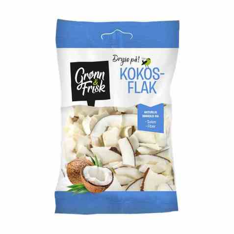 Bilde av Grønn og frisk kokosflak. Bilde av Grønn og frisk kokosflak.