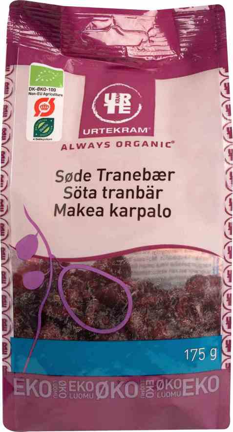 Bilde av Urtekram søte tranebær. Bilde av Urtekram søte tranebær.