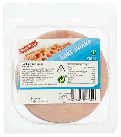 Bilde av First Price kokt skinke. Bilde av First Price kokt skinke.