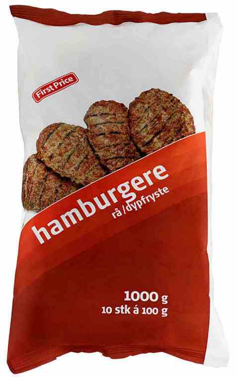 Bilde av First price hamburgere rå 1 kg. Bilde av First price hamburgere rå 1 kg.