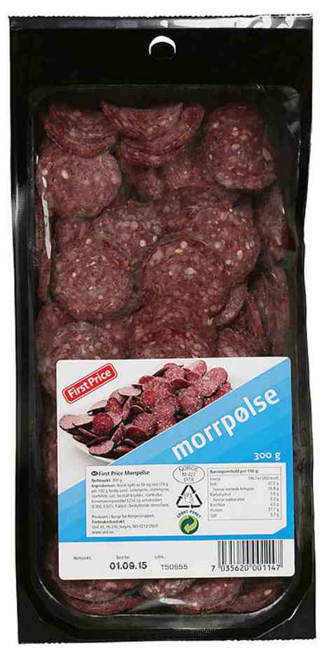 Bilde av First price morrpølse. Bilde av First price morrpølse.