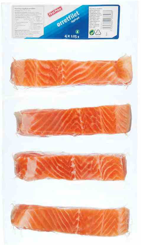 Bilde av First price ørretfilet med skinn 500 gr. Bilde av First price ørretfilet med skinn 500 gr.
