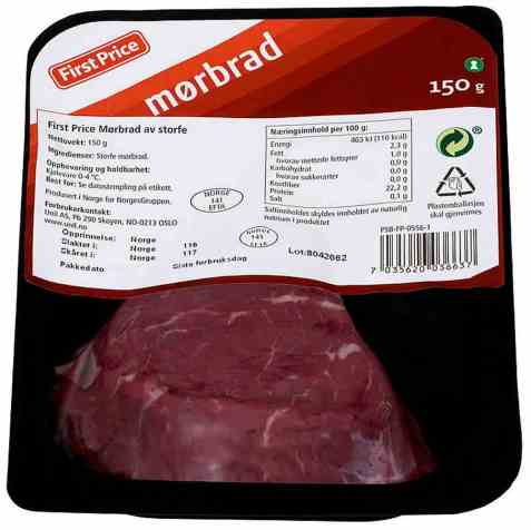 Bilde av First Price storfe mørbrad. Bilde av First Price storfe mørbrad.