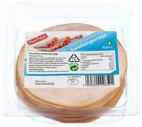 Bilde av First price hamburgerrygg 250 gr. Bilde av First price hamburgerrygg 250 gr.