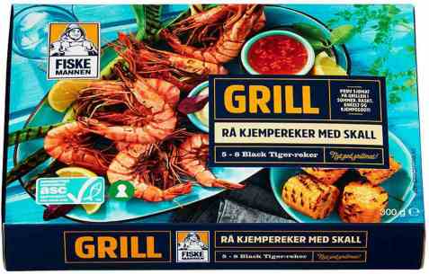 Bilde av Fiskemannen reker black tiger. Bilde av Fiskemannen reker black tiger.