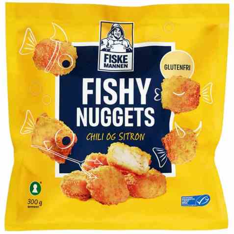Bilde av Fiskemannen fishy nuggets sitron/chili. Bilde av Fiskemannen fishy nuggets sitron/chili.