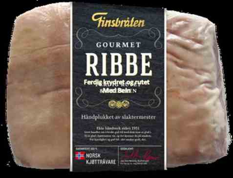 Bilde av Finsbråten krydret ribbe. Bilde av Finsbråten krydret ribbe.