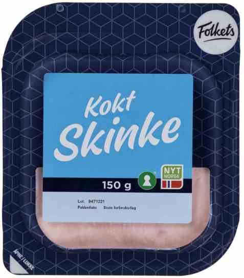 Bilde av Folkets kokt skinke 150 gr. Bilde av Folkets kokt skinke 150 gr.